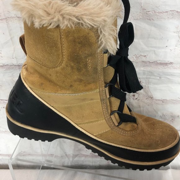 Sorel Women's 6 Suede Tivoli Li Tan Curry Insulated Winter Snow Boots - Picture 14 of 14